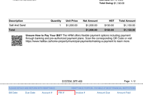 Invoice example