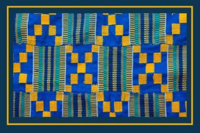Blue and yellow Kente Cloth 