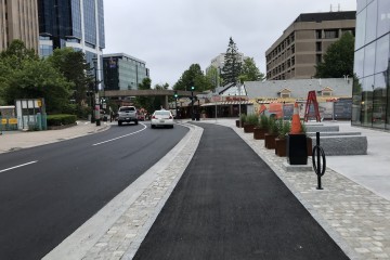 Lower Water Street new pavement and bike lane 