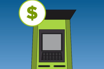 Computer rendered graphic of parking pay station
